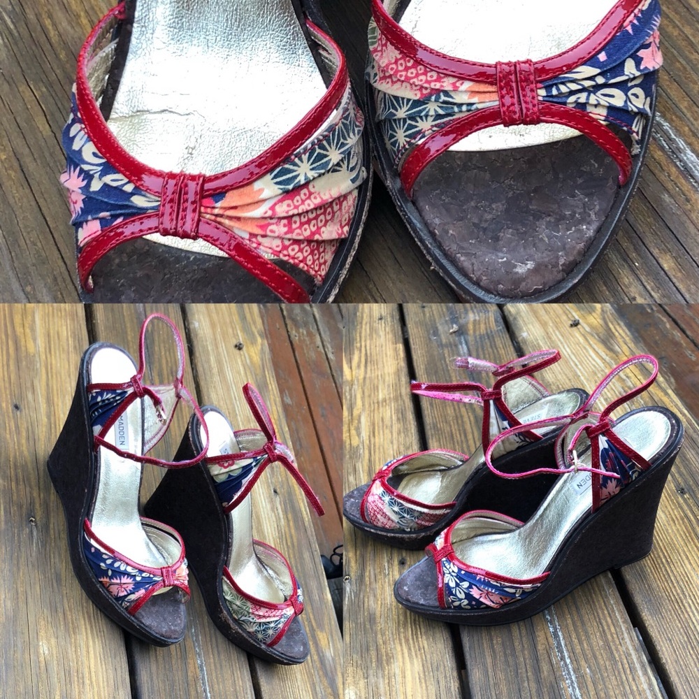 Steve Madden Lynbrook wedge platform sandal sz 9 - Picture 7 of 7